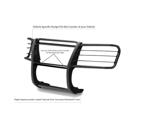 Image of Black Horse Grille Brush Bumper Guard Modular Black Compatible with 2002-2005 Ford Explorer-17FJ26MA
