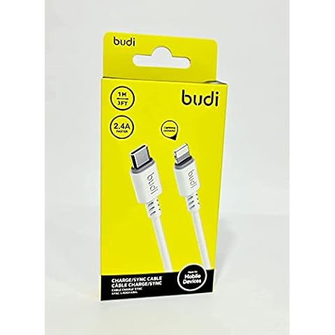Budi 2.4A 1M USB-C to Lightning Cable Cover