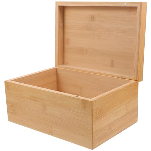 Boîte de rangement bambou de qualité premium au design rétro chic