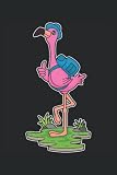 Flamingo Notizbuch, 120 Seiten: Flamingo als Wanderer mit Rucksack Notizbuch - Tagebuch für Frauen, Männer und Kinder - Geschenke - Punktraster