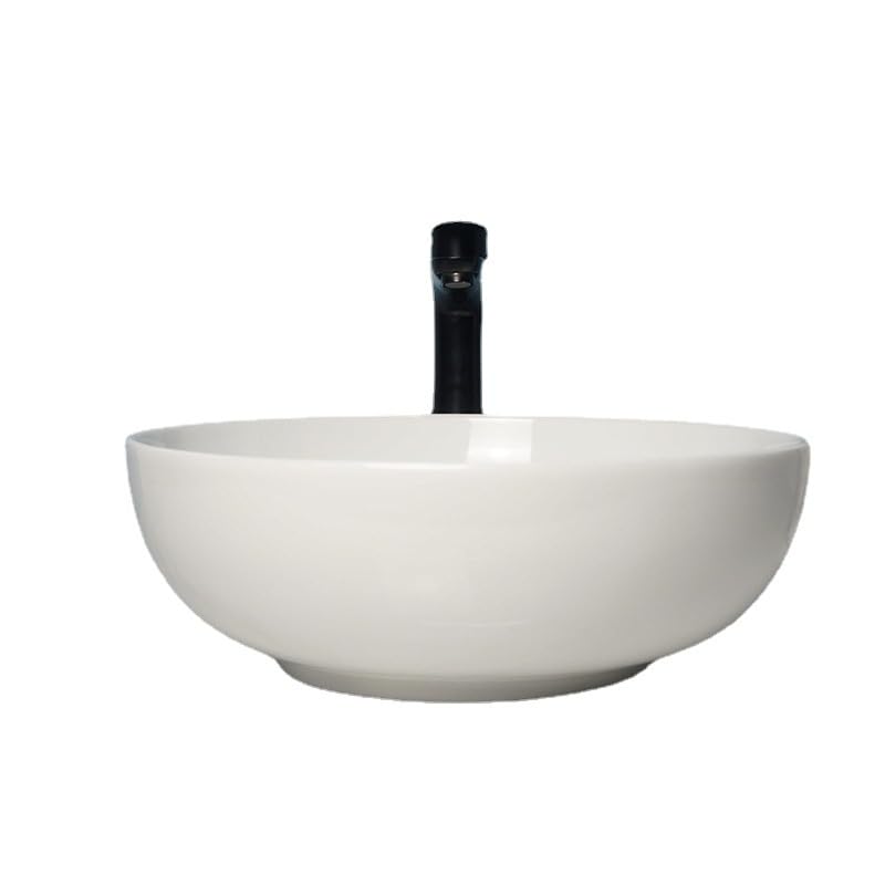 Vasque en céramique de salle de bain design rond haut de gamme lavabo à poser