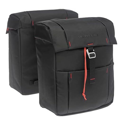 New Looxs Vigo Double Altran dubbele fietstas, zwart, 37 liter
