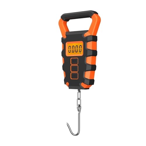 Básculas electrónicas 2 PCS Báscula Colgante De 50 Kg Con Regla, Digital, Portátil, Anzuelo, Electrónica, For Equipaje, Pantalla LED para viajes, compras(Orange)