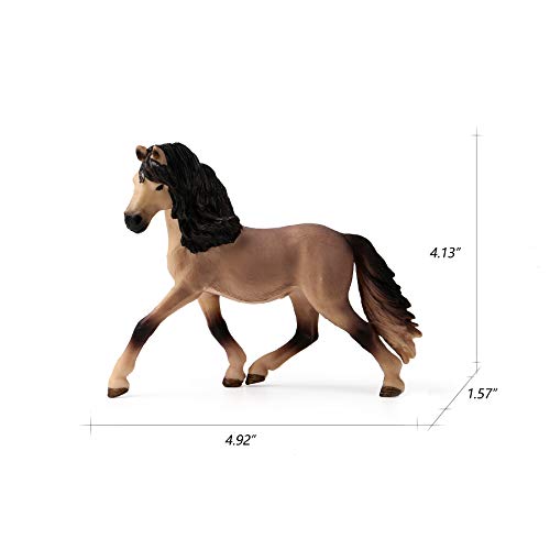 UANDME 3PCS Andalusian Horse Toy Set - Realistic Plastic Figurines for Kids, Cake Toppers with Mare & Foals - Thumbnail 2