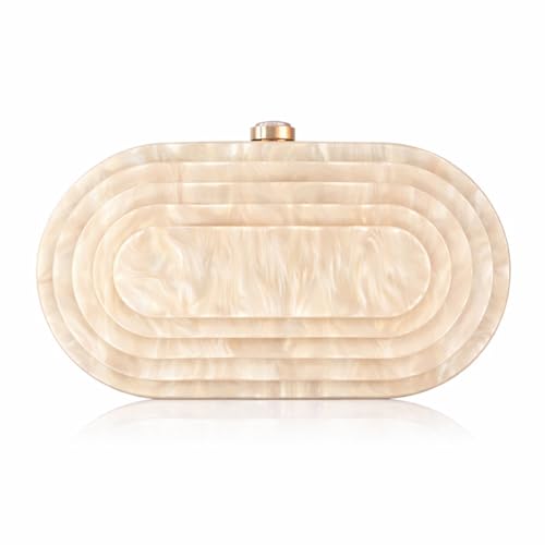 Image of Acrylic Bubble Bag Luxury Marble Clutch Evening Purses for Women Glitter Handbag for Wedding Party Prom