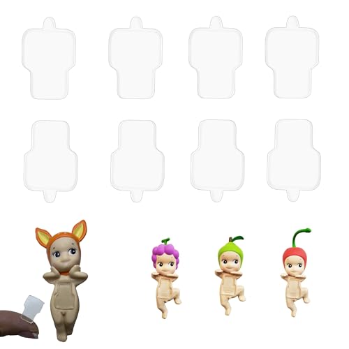 Sonny Angels Stickers - Adhesivo Pegatinas Doble Cara para Mini Figuras Decorativas Sony Angel Hippers - 48 Piezas Nano Transparentes