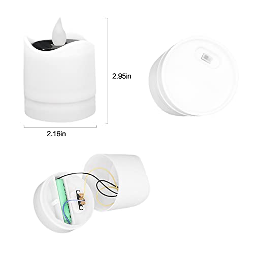 LED Teelichter TINYOUTH 6 Stück Solar Kerzenlicht für den Außenbereich
