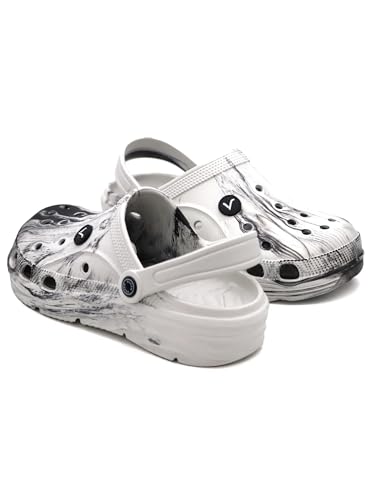 Image of SVAAR Men's Marble Effect Classic Clogs || Sandals with Adjustable Back Strap for Men