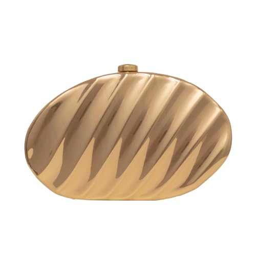 Dazzling Metallic Shell Clutch Purses for Women Metal Strap Crossbody Bag Bridal Cocktail Party Evening Handbag