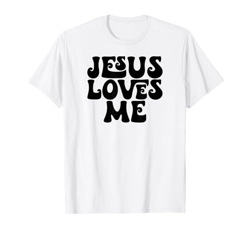 Jesus Loves Me Retro Vintage Groovy Style Hombres Mujeres Camiseta