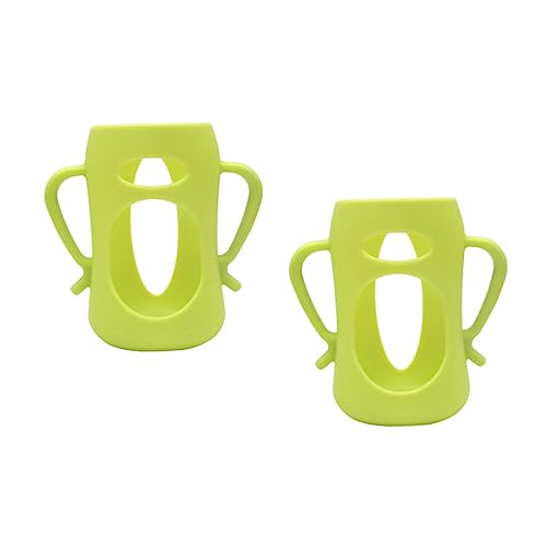 ERINGOGO Safe Sturdy Silicone Baby Bottle Covers 2 Pack Feeding Bottle Insulation Anti-Slip for Easy Eating