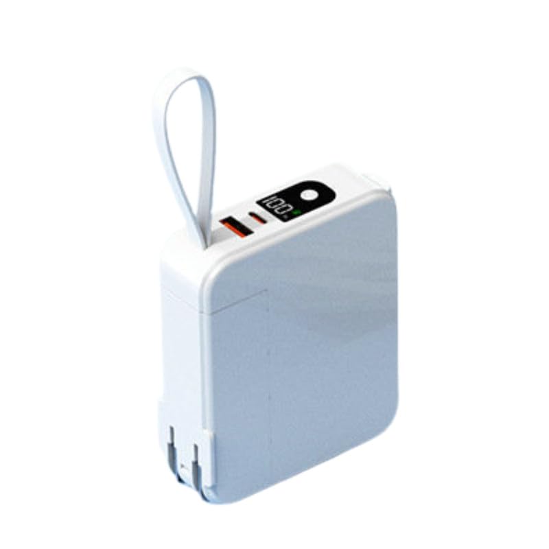 Mastyle® AC Plug Power Bank with Built-in Wire Small Portable Fast Charging Mobile Power Charger-image-43