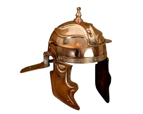 Roman Gallic 'I' Acquinicum Helmet – Authentic Bronze Trim Ancient Roman Armor – Reenactment & Display.