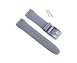 Swatch Replacement Synthetic Plastic Gray 17mm Watch Strap