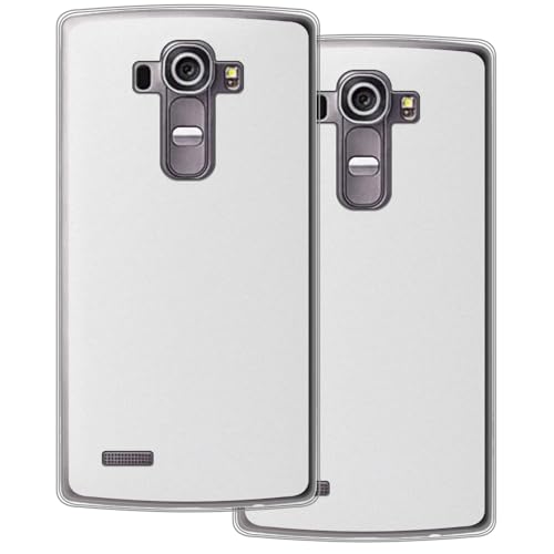 UOGNADGD 2-Pack TPU Case Compatible with LG G4 Phone Cover - Shockproof Flexible Protective Accessories with Precise Cutouts (White+White)