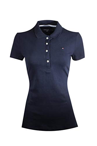 Tommy Hilfiger Womens Classic Fit Logo Polo T-Shirt (Large, Tommy Navy)