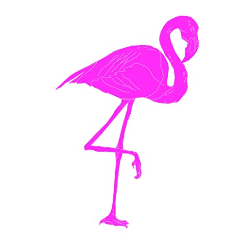 Tableau Flamant Rose Dessin en Toile Imprimée 30x44 cm Décoration Murale
