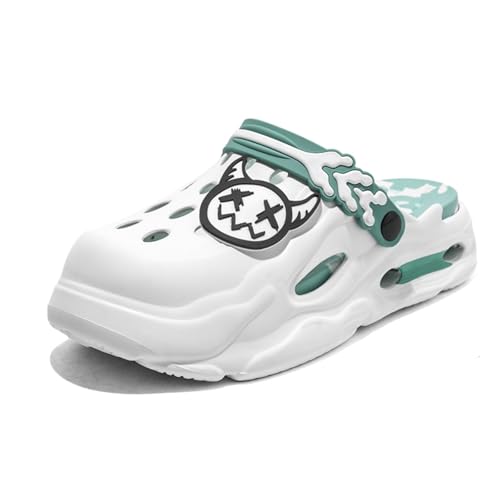 Men's EVA Summer Slip-on Sandals Lightweight and Comfortable Slippers Suitable for Indoor Home Outdoor and Beach Activities (White,10)