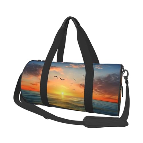 Sac de sport Sunset Sea en toile pour homme et femme le bagage cabine parfait sans compromis