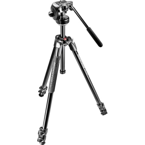 Manfrotto MK290XTA3-2W Kit a 3 Sezioni in Alluminio con Testa a 3 Movimenti, Nero