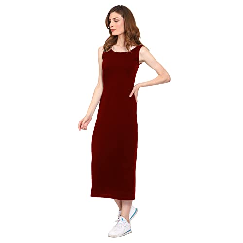 Image of ROARERS Women Maxi Length Sleeveless Cotton Black Dress