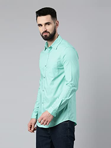 Image of THE SOUL PATROL Men's Casual Regular Fit Full Sleeve Premium Cotton Button-Down Shirt with Single Patch Pocket - Stylish, Classic, Comfortable, and Elegant for Everyday Wear