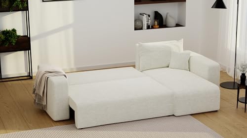 GREKPOL Sofa mit Schlaffunktion 145x248 Sofa 3 Sitzer - Ecksofa mit Schlaffunktion und Bettkasten - Schlafsofa mit Bettkasten - Wohnzimmer Couch – Bild 7