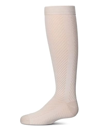 MeMoi Girls' Pointelle Cotton Blend Knee High Sock