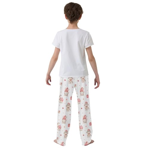 Boys' Pants Christmas Animal Bunnies Gifts Balls Long Bottoms Jogger Pants Elastic Waist Trousers with Pockets S-XL3