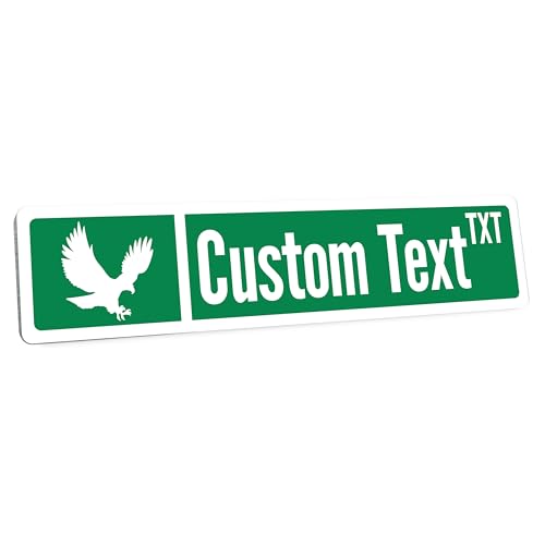 Personalized Street Sign, 7 Color Options, 36 Icons, 12" x 3", Custom UV-Proof Metal Street Sign, Road Sign, Address Sign - Vintage Metal Signs for Indoor or Outdoor Use