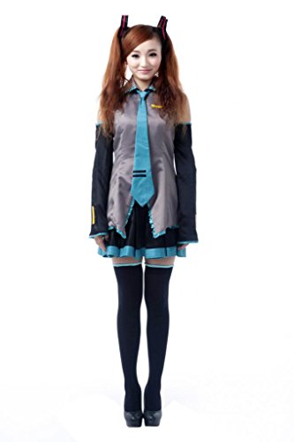 Mtxc Femmes Vocaloid Cosplay Costume Hatsune Miku Taille XX-Small Gris