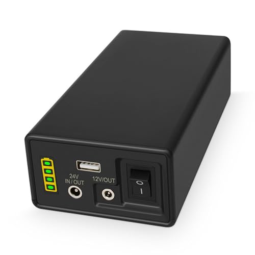 DUBEI Batería Recargable De Litio De 24 V 44800 Mah CC, Batería Universal De Monitoreo De Tira De Luz LED, Energía De Respaldo De Gran Capacidad De Tamaño Pequeño, Pantalla De Alimentación + USB
