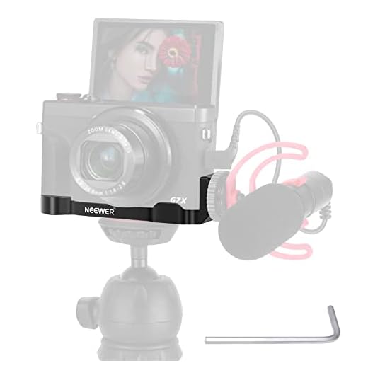 NEEWER Soporte de Metal Compatible con Canon G7X Mark II & Mark III, Placa Base de extensión de cámara con Soporte de trípode de 1/4", Soporte para micrófono, Accesorios de vlogging de luz LED