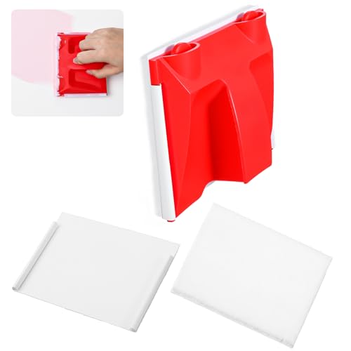 Telooco Edge Painting Tool Red Paint Edger Tool Wall Paint Edger with 2 Pcs Replacement Brushes Edge Painter Equipment Upgraded Pulley for Walls, Ceilings and Corners