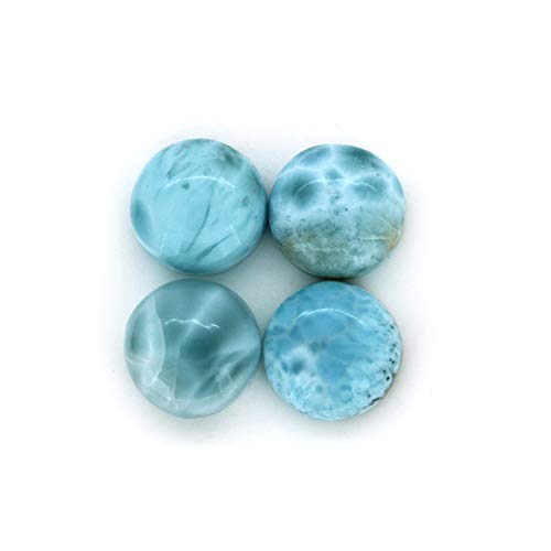 Larimar naturel AAA 11 mm cabochon rond pierre en vrac