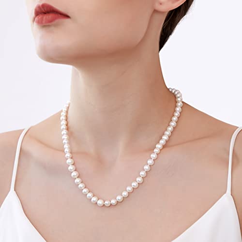 Freshwater Cultured Pearl Necklaces Women (18 Inch, 7-8Mm) #TOP4