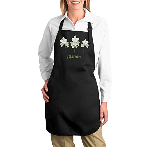 Tablier cuisine jasmin chic anti-taches motif fleurs nature