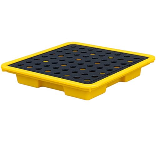 Bac de rétention polyéthylène modulaire pour fûts et palettes