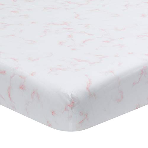 Image of Lambs & Ivy Signature Rose Marble Organic Cotton Fitted Crib Sheet