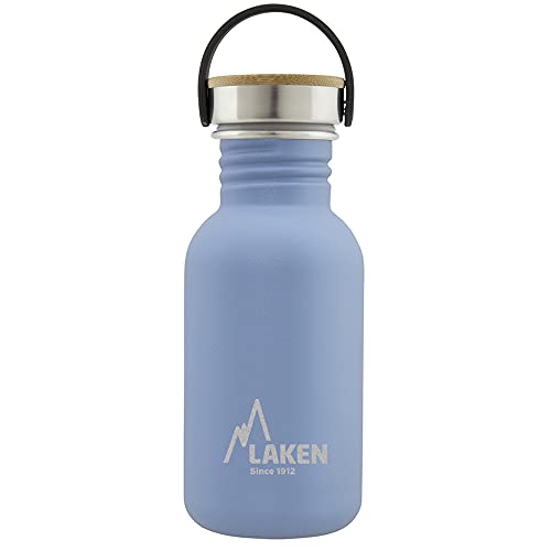 LAKEN Sehr Robuste Edelstahlflasche 0,5 Blau, Unisex, Botella De Acero Inoxidable Muy Resistente Para Adultos L Color Azul (Blue), 0 5