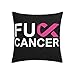 Funda De Almohada A La Mierda La Cinta Rosa del Cáncer De Mama Fundas De Cojín Coloridas Almohada Caso Cuadrado Funda De Almohada para Cojín 45X45Cm para Jardín, Sofá, Sala