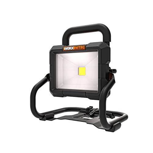 6 Mejores focos LED para zonas de trabajo 11 WORX Foco de trabajo LED a batería 20V, 1500 Lumen, Ángulo rotación...