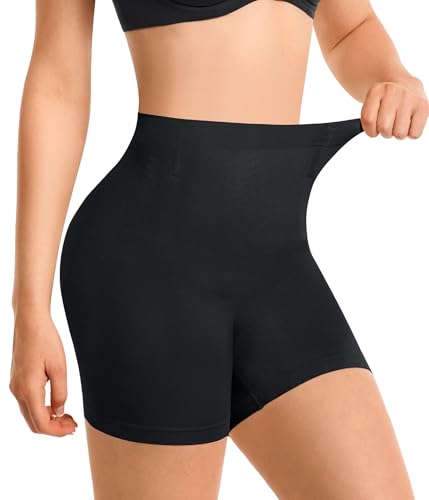Nebility Slip Shorts for Under Dresses Women Shapewear Tummy Control Body Shaper Mid-Waist Under Dress Shorts