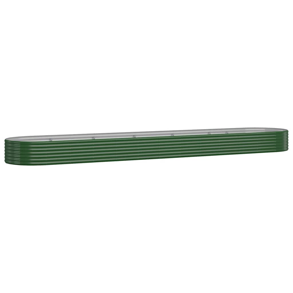 Bancal de acero galvanizado, 507 x 100 x 36 cm, color verde
