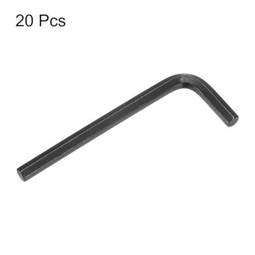 Image of HARFINGTON 20pcs Hex Key Wrench 3 /16 inch L-Shape Hexagon SAE Wrenches Chrome Vanadium Steel Repairing Tool for Home Repair, Black