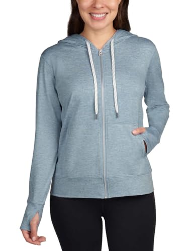Veste légère à capuche Kirkland Signature pour femme avec fermeture zippée confortable