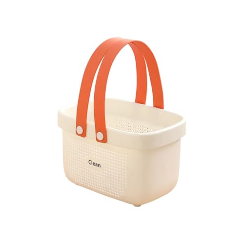 バスケット かご 収納 お風呂 洗濯カゴ 収納かご 収納バスケット 大容量 手提げ 洗濯物 バス ランドリー シャワー 水切り 温泉 銭湯 バスケット 浴室用 バスルーム 水切り シャンプー 化粧品 多機能 持ち運び スパ 持ち手付き 通気性 せっけん (ホワイト, 21.5*14.5*15.5cm)