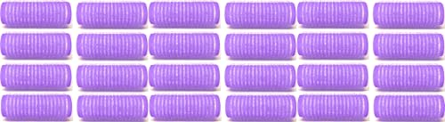 Self Grip Small Hair Rollers for Heatless Curls (0.8' x 2.43', Purple) – Velcro Plastic Curlers...
