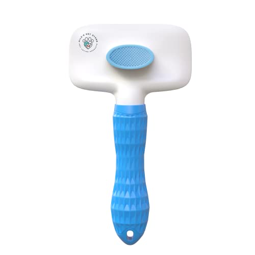 Milo's Self-Cleaning Slicker Brush for Grooming Dogs and Cats, Gently Removes Loose Hair Undercoat, Great Detangling & Massaging Tool for Your Pets