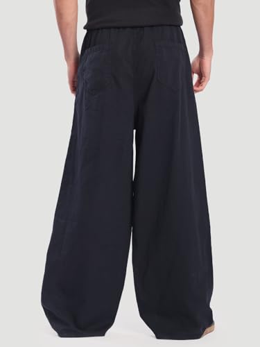 Image of BENE KLEED Men's Solid Cotton Trousers | Mid Rise Waist | Full Length | Relaxed Fit |